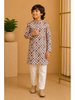 Misbis - Straight Printed Kurta With Pyjama