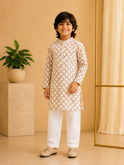 Misbis - Straight Printed Kurta With Pyjama