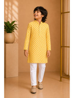 Misbis - Straight Printed Kurta With Pyjama