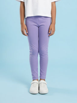 KiddoPanti - Girls Cotton Spandex Solid Legging