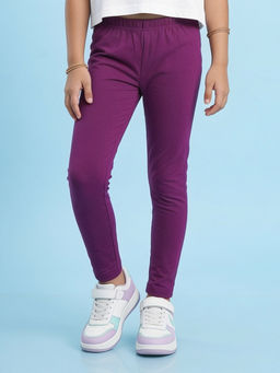 KiddoPanti - Girls Cotton Spandex Solid Legging