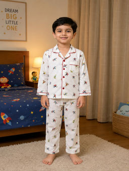 Shopbloom - Hero Adventure Print Full Sleeve Kids Shirt & Pyjama