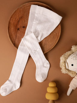Kicks and Crawl - Cloud Hug Bow Stocking - White