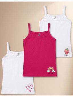 Nusyl - Multi-Color Solid/Plain Camisoles (Pack of 3)