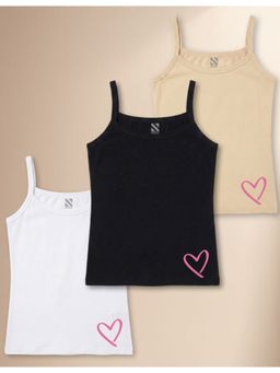 Nusyl - Multi-Color Solid/Plain Camisoles (Pack of 3)