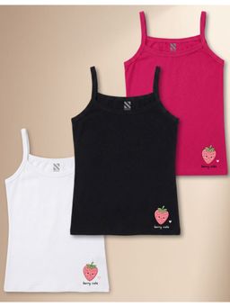Nusyl - Multi-Color Solid/Plain Camisoles (Pack of 3)