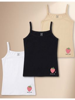 Nusyl - Multi-Color Solid/Plain Camisoles (Pack of 3)