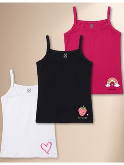 Nusyl - Multi-Color Solid/Plain Camisoles (Pack of 3)
