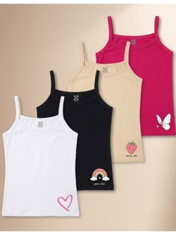 Nusyl - Multi-Color Solid/Plain Camisoles (Pack of 4)