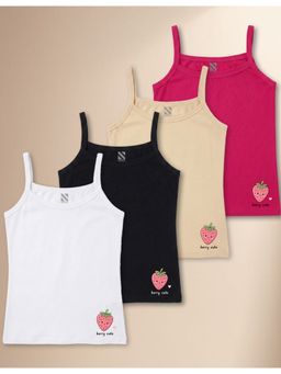Nusyl - Multi-Color Solid/Plain Camisoles (Pack of 4)