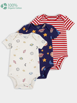 Carter's - Baby Boy Organic Cotton Onesies in Outerspace Print (Pack of 3)