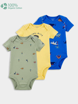 Carter's - Baby Boy Organic Cotton Onesies in Dino Print (Pack of 3)