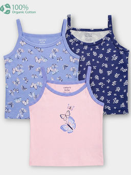 Carter's - Organic Cotton Camisoles Prints with Anti Microbial (Pack of 3)