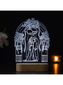 eCraftIndia - Wedding Design Decorated Table Night Lamp with Rechargeable Battery