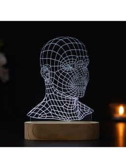 eCraftIndia - AI Digital Human Face Design Table Night Lamp with Rechargeable Battery