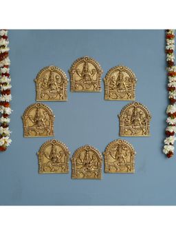 eCraftIndia - Set of 8 Brass Astha Lakshmi Wall Hangings