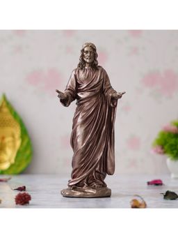 eCraftIndia - Handcrafted Bronze Standing Jesus Christ Idol with Open Arms Statue