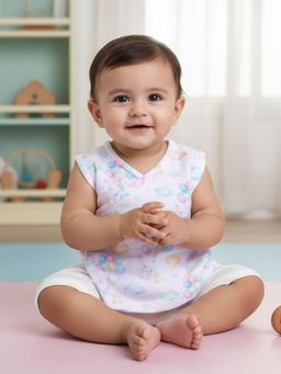 Keebee Organics - Cotton Muslin Printed Baby Jabla