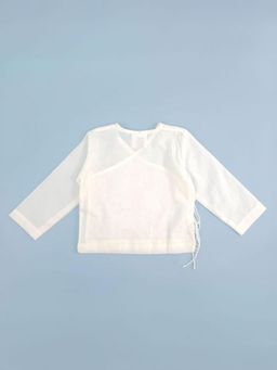 Keebee Organics - Cotton Embroidered White Baby Jabla