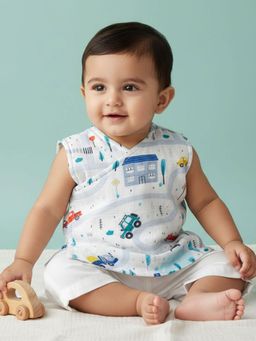 Keebee Organics - Cotton Muslin Printed Baby Jabla