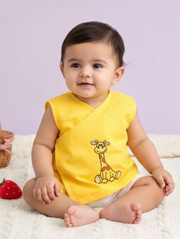 Keebee Organics - Cotton Embroidered Yellow Baby Jabla