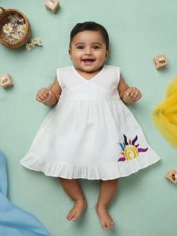 Keebee Organics - Cotton Embroidered White Dress