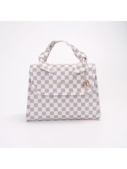 Pelle Luxur - Volven Grey White Satchel Bag for Women