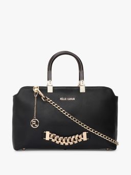 Pelle Luxur - Lotus Black Hand Bag for Women