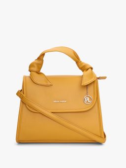 Pelle Luxur - Luna Mustard Satchel Bag for Women