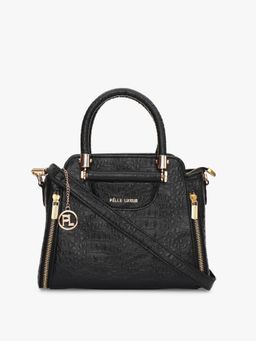 Pelle Luxur - Gia Black Satchel Bag for Women