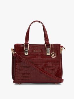 Pelle Luxur - Guiliana Red Satchel Bag for Women