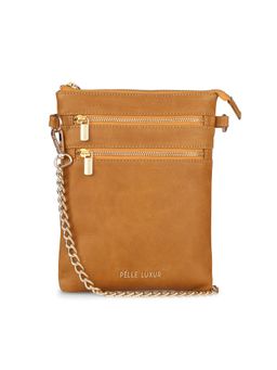 Pelle Luxur - Franci Mustard Yellow Sling Bag for Women