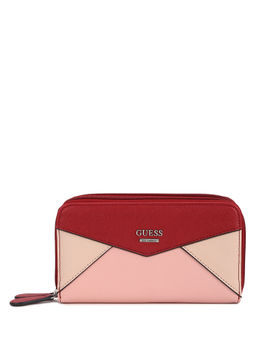 Guess - Red Buoso Slg Double Zip Around Wallet