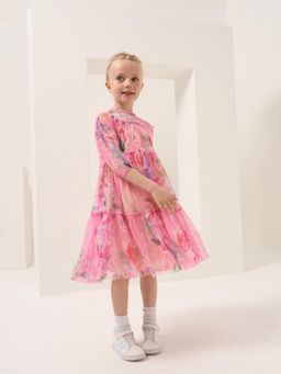 ANGEL & ROCKET - Floral Printed Mesh Dress