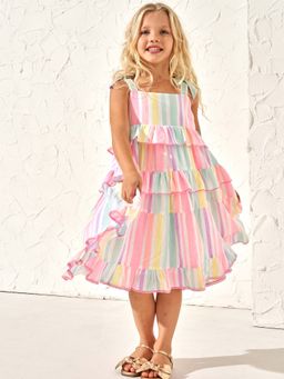 ANGEL & ROCKET - Bright Stripe Dress