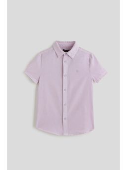 One Friday - Boys Lilac Full Sleeve Solid Shirts