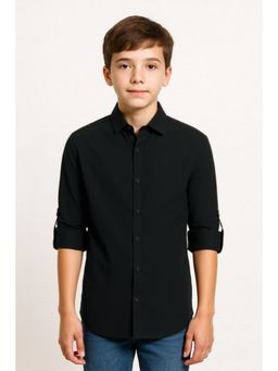 CHARCHIT - Boys Cotton Regular Fit Plain Full Sleeves Casual Shirt