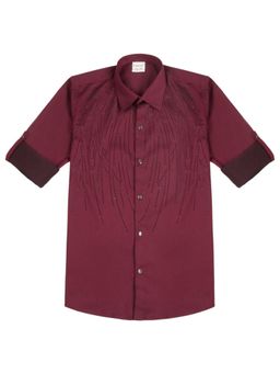 CHARCHIT - Boys Regular Fit Plain Full Sleeves Casual Shirt