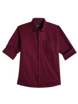 CHARCHIT - Boys Cotton Regular Fit Plain Full Sleeves Casual Shirt