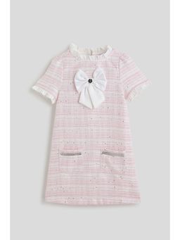 One Friday - Girls Pink Boucle Dress