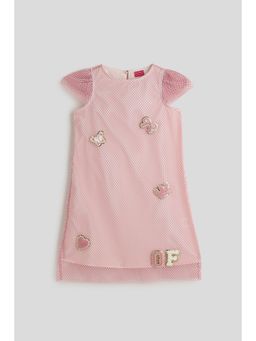 One Friday - Girls Pink Lace Dress