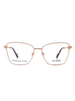Guess - Eyewear For Women With Shiny Rose Gold Stainless Steel Frame - (54)