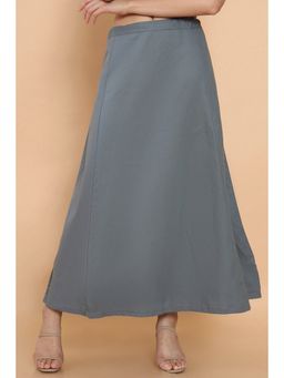 Soch - Women Grey Cotton Solid Plain Petticoat