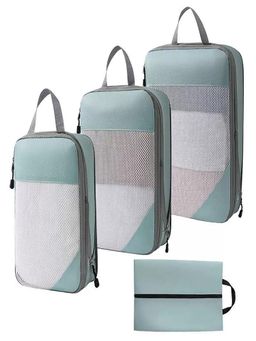 House of Quirk - Polyester Compression Packing Cubes for Travel - Sky Blue