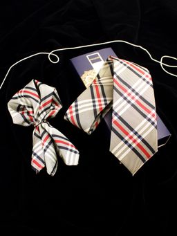 PELUCHE - The Gentleman Beige Neck Tie & Pocket Square Set for Men