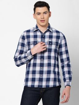 Lee - Men Checked White Shirt (Slim)