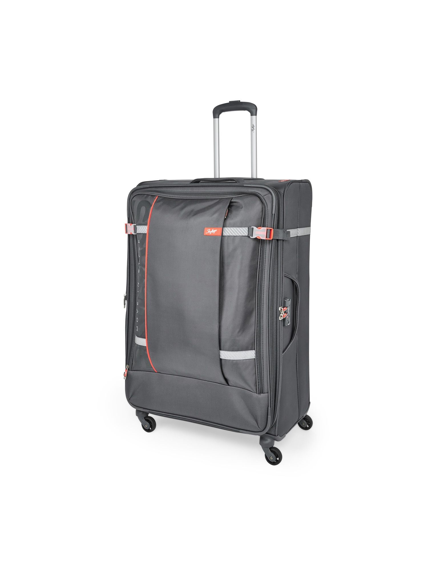 Buy Skybags Snazzy 4W Exp Strolly - H 81 Steel Grey (L) Online