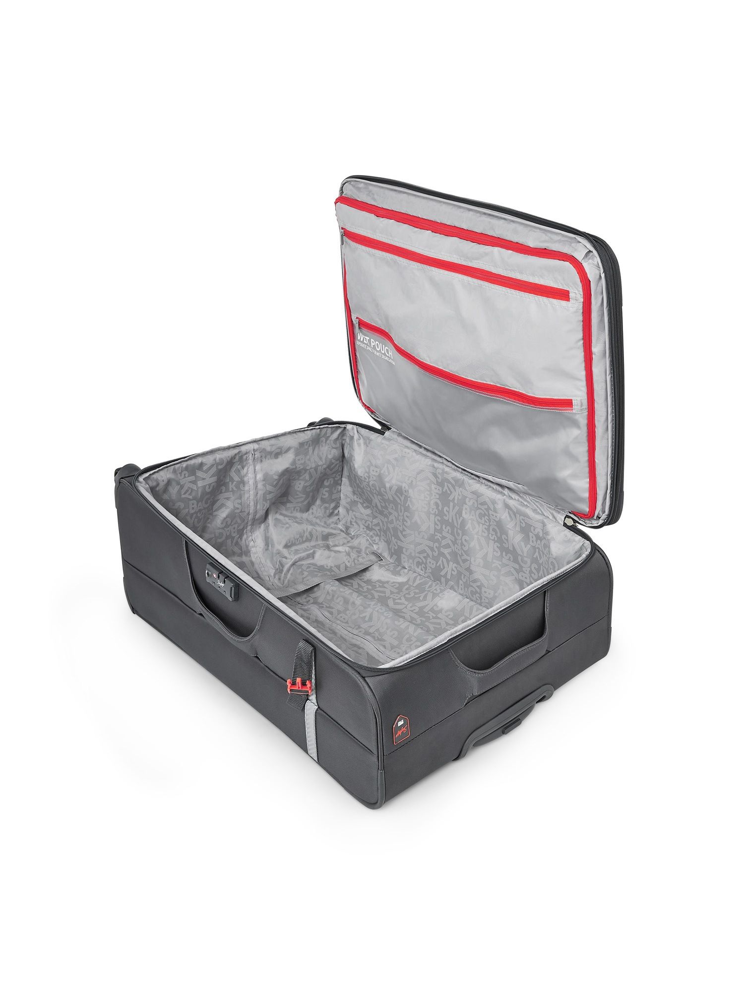 Buy Skybags Snazzy 4W Exp Strolly - H 81 Steel Grey (L) Online