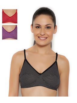 Floret - Pack Of 3 Printed T Shirt Bra - Multi-Color