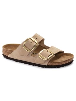 Birkenstock - Arizona Big Buckle Sandcastle Narrow Width Women Two-Strap Flats